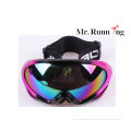 Adult Ski Snowboard Goggles With Adjustable Strap , Plastic Lens